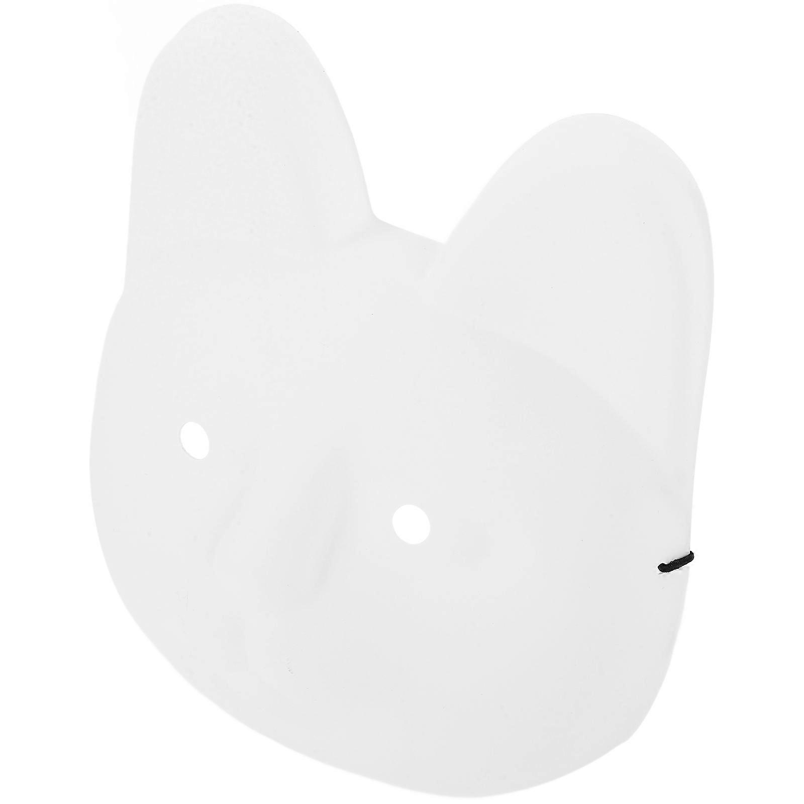 Diy Unpainted Cat Mask For Artists Crafters And Party In Plain White Color Designed For Halloween Parties And Cosplay 1Pcs