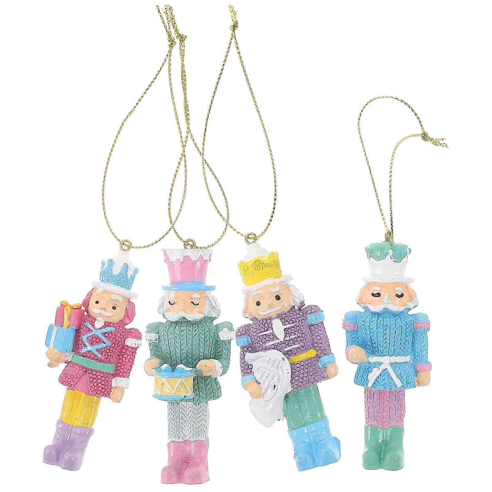 Christmas Hanging Nutcracker Resin Ornament Decoration for 8Pcs Pack
