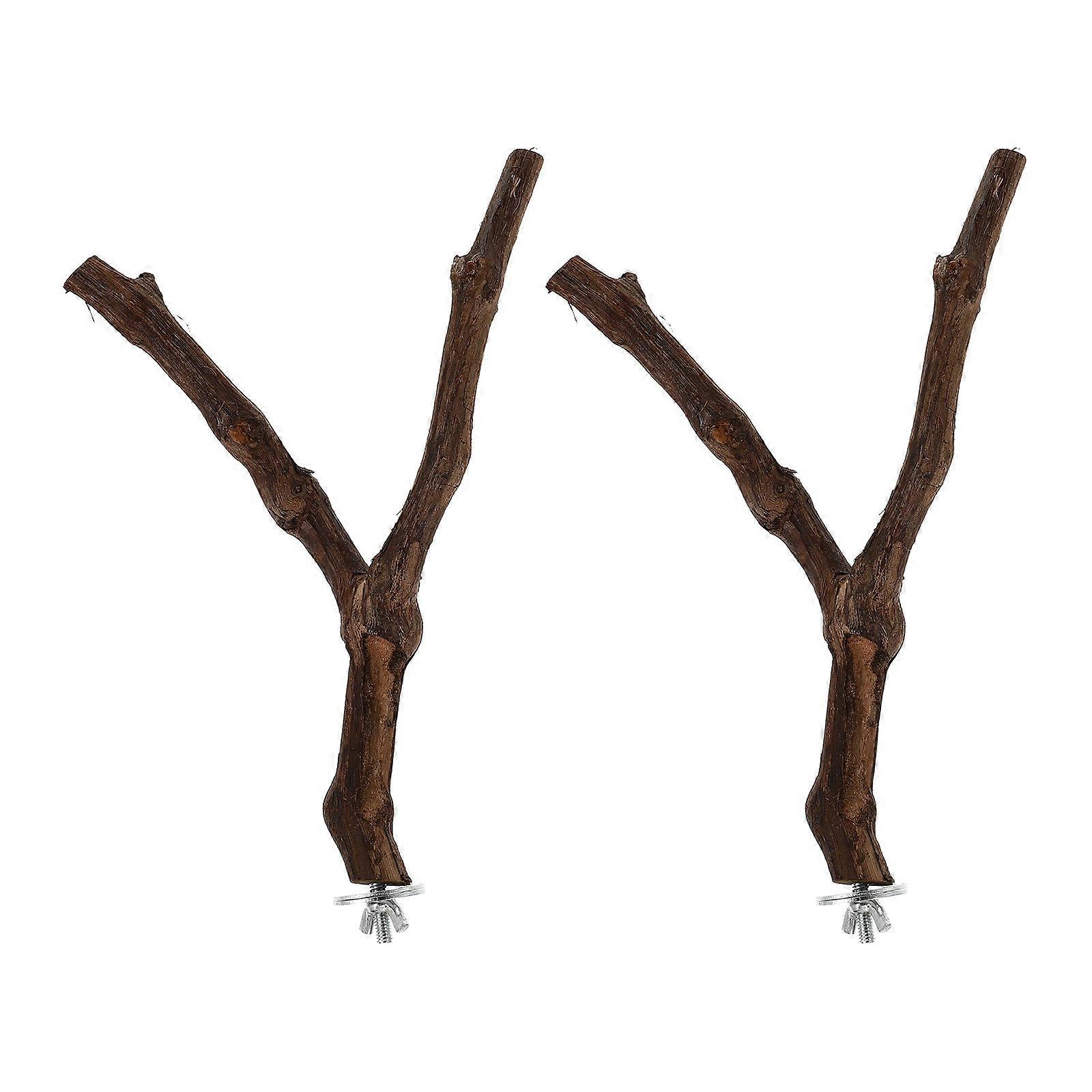 Bird Training Plaything Wood Rod for Parrot Standing 6Pcs Toy