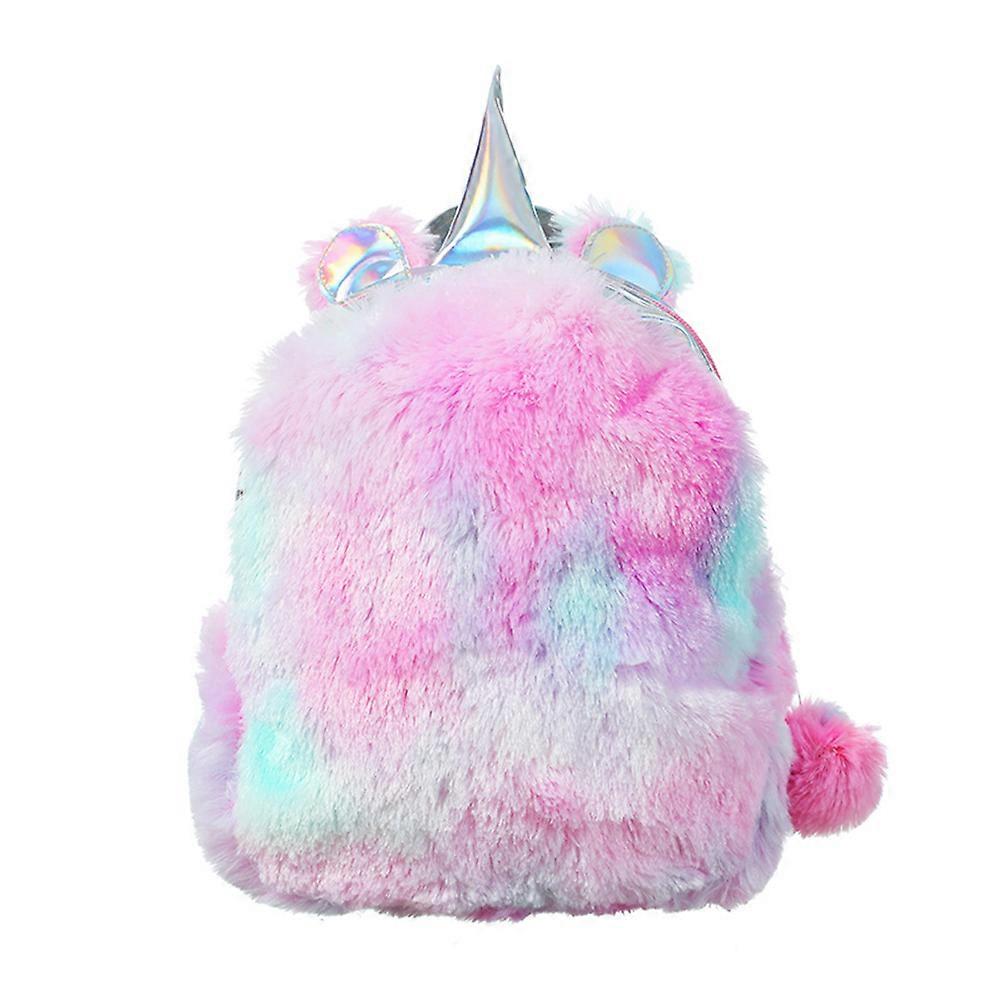 Kindergarten School Bag Toddler Backpack for Kids 3Pcs Pink Unicorn Plush