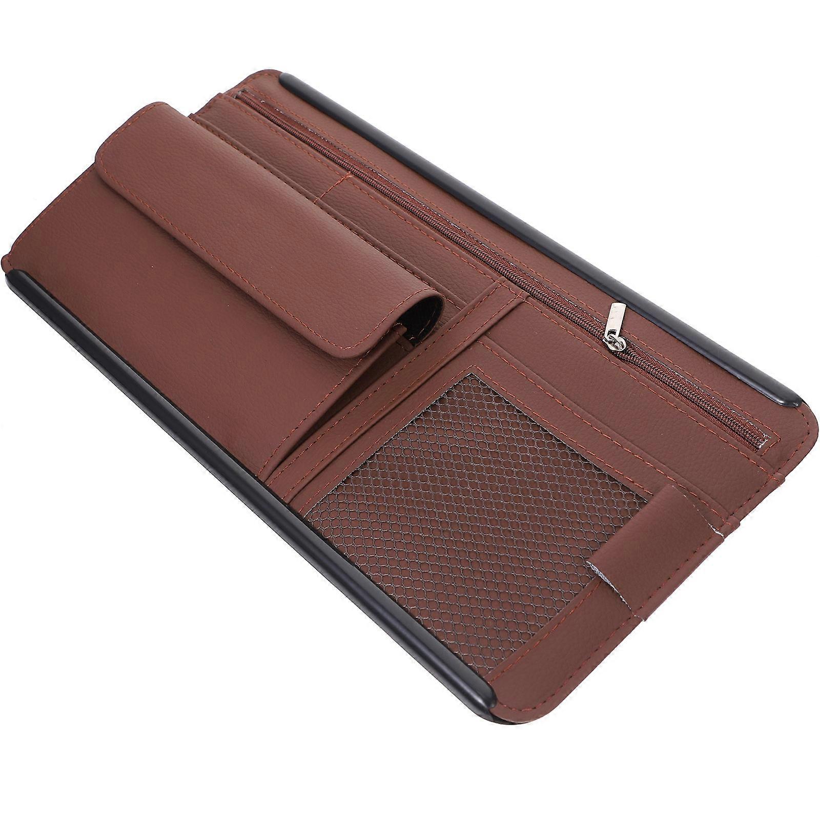 Sun Visor Organizer for Car with Sunglasses Holder 2Pcs