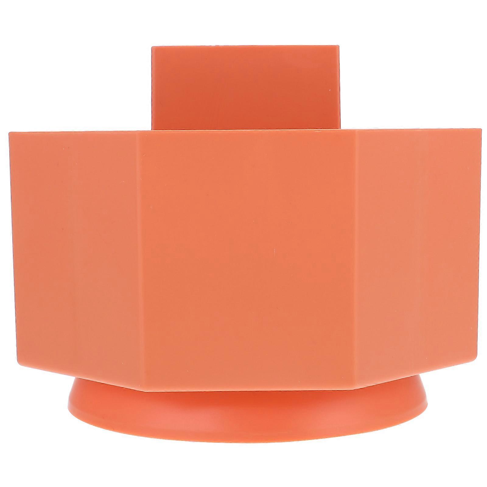 Orange Pen Holder Desktop Organizer for Office Use 3Pcs Plastic