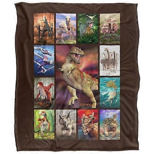 Royce McClure Silky Dino Mosaic Supersoft Blanket