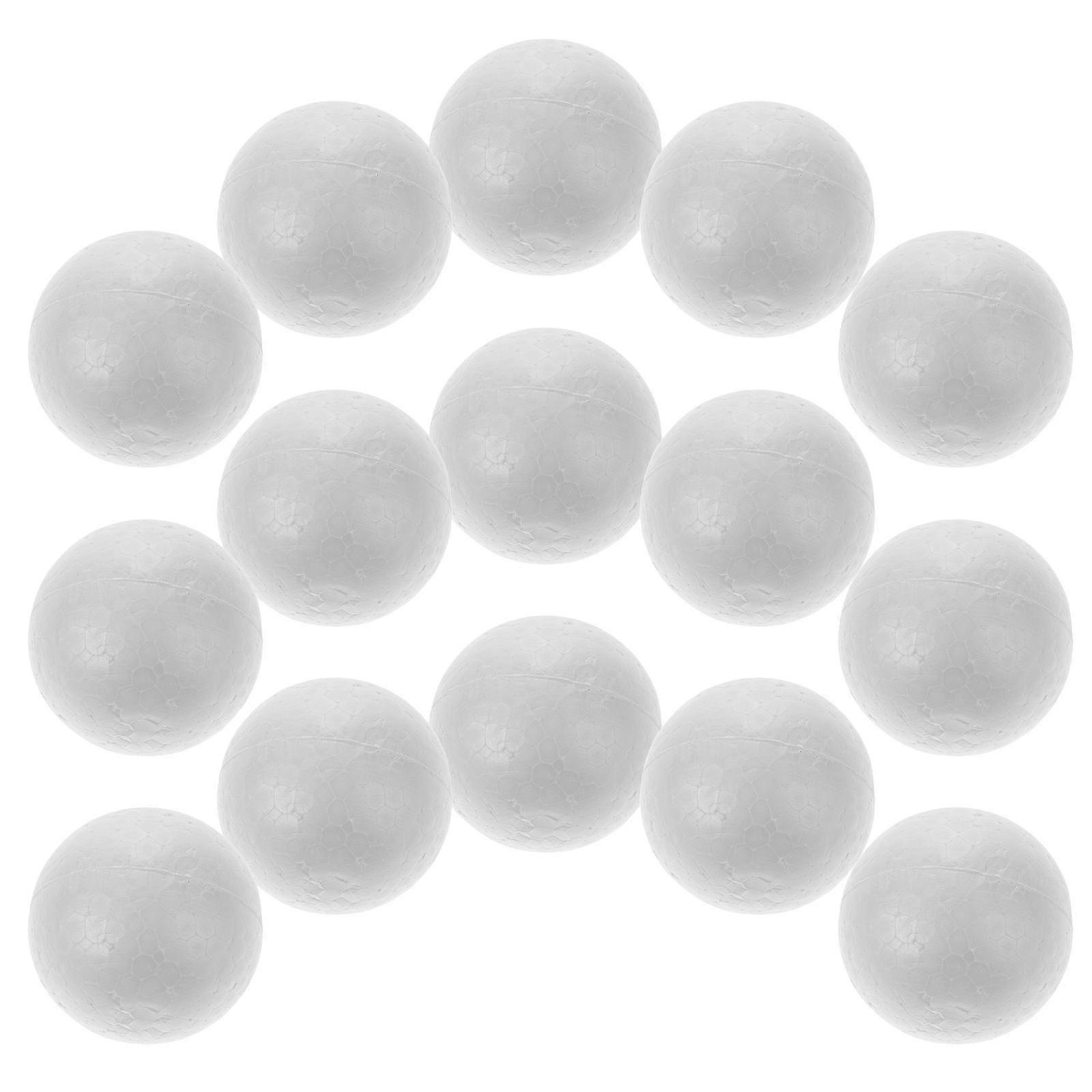 DIY Balls White Polystyrene Solid Round Spheres for Festive Decoration 75Pcs