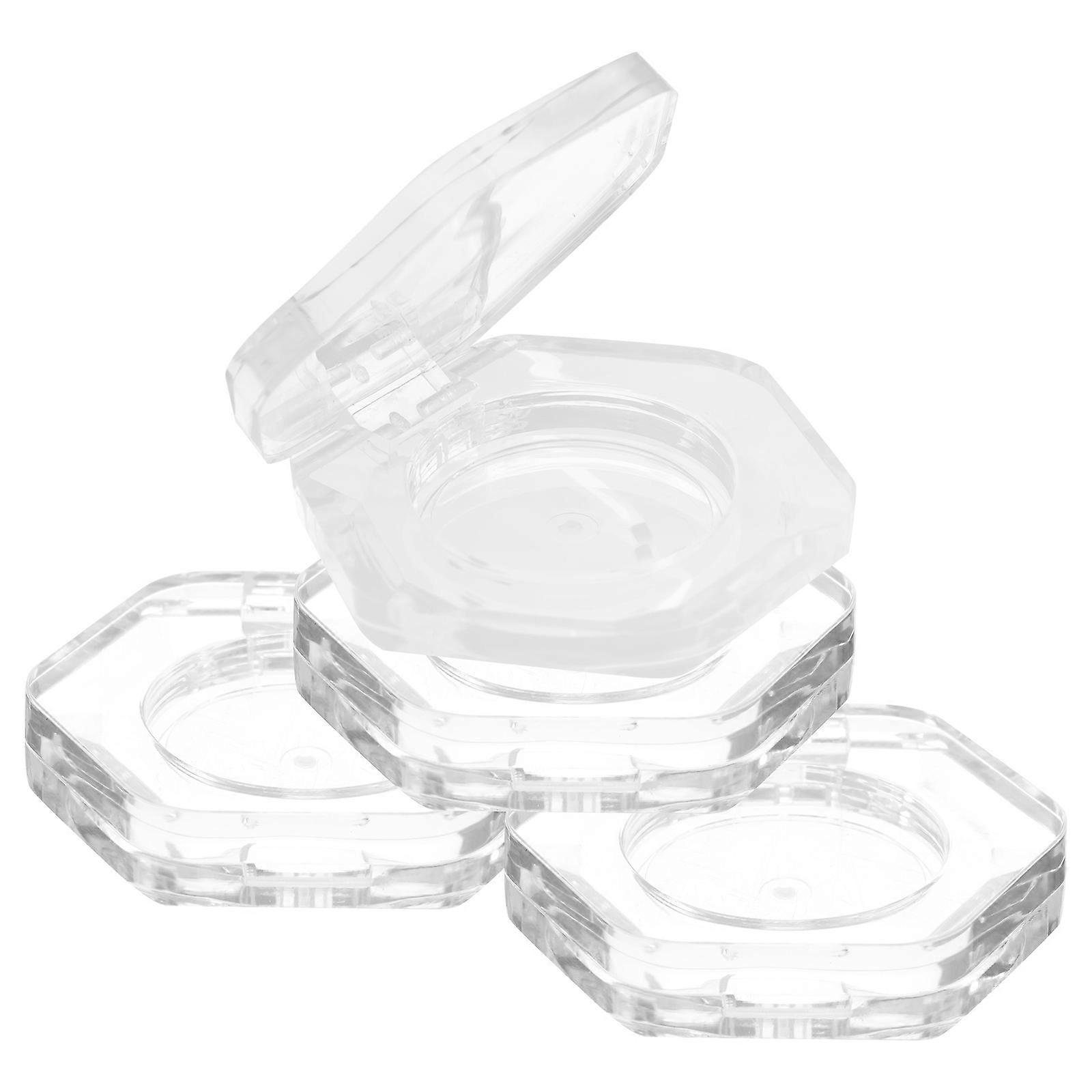 Transparent Hexagon Empty Eyeshadow Pans for Storage 12Pcs Cosmetic Case