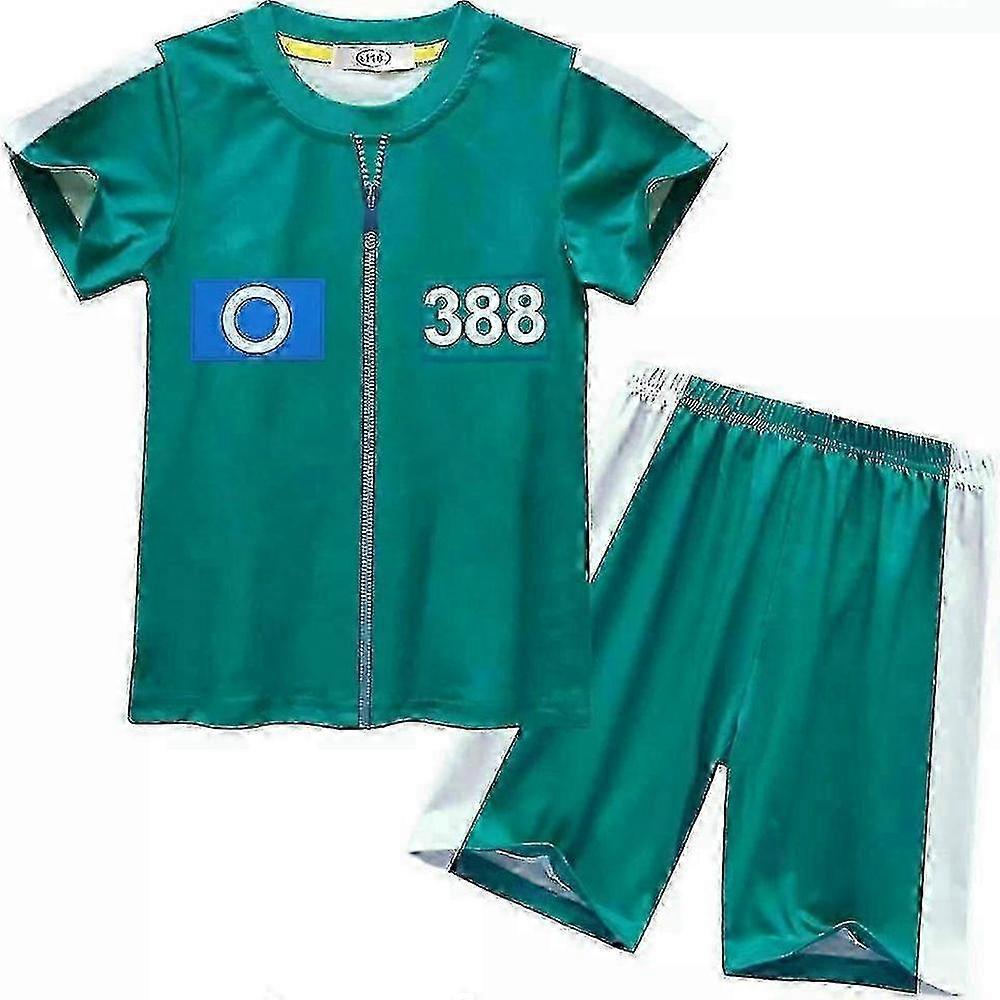 Conjunto de pijama com fantasia de Squid Game para crianças e adolescentes