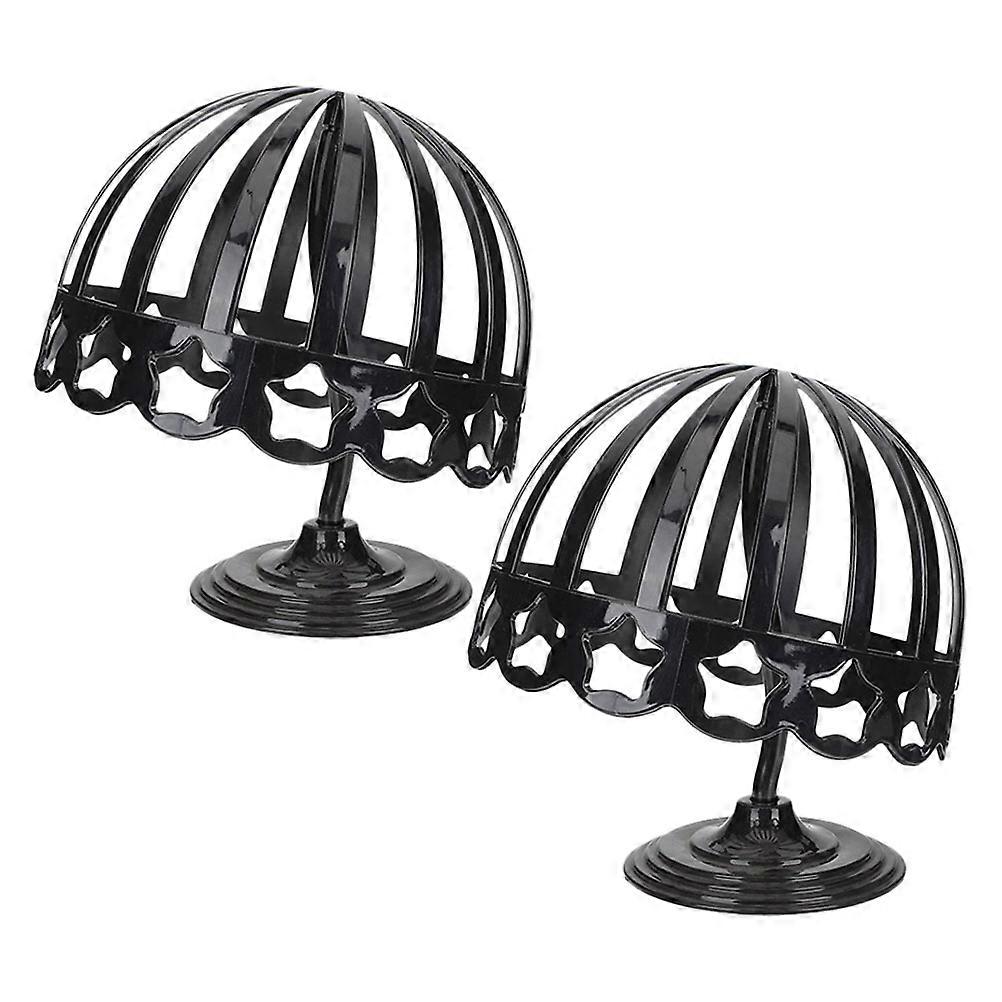 Baby Bonnet Holder Cap Display Stand 2Pcs Elastic Support For Head Wear Retail Use Black Stylish Design