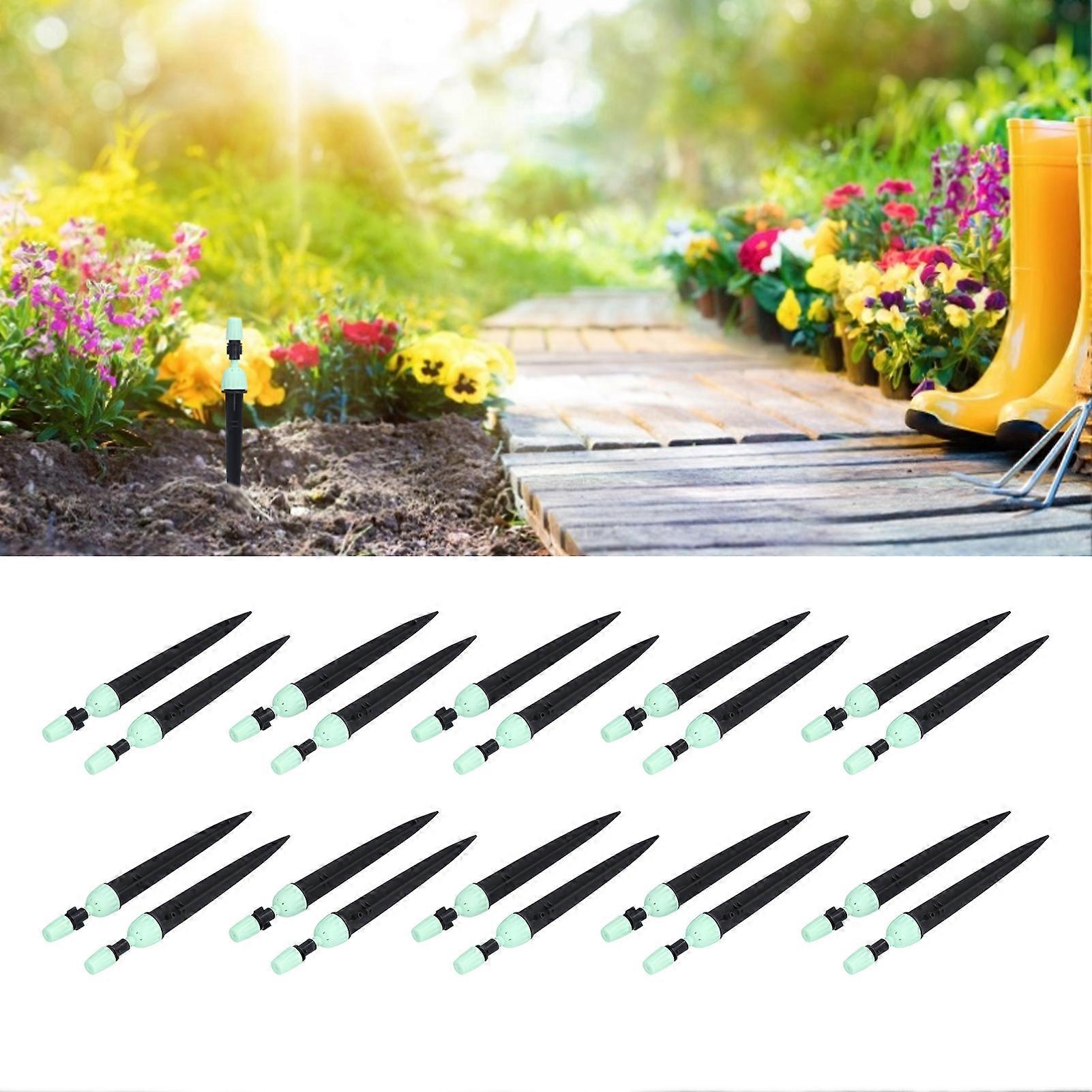 20 Set Cyan Adjustable Spray Dripper 0-40L/H Irrigation Atomizer