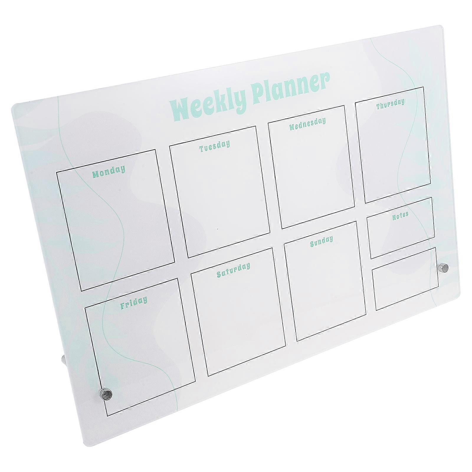 Magnetic Schedule Board Acrylic Dry Erase Board 3Sets