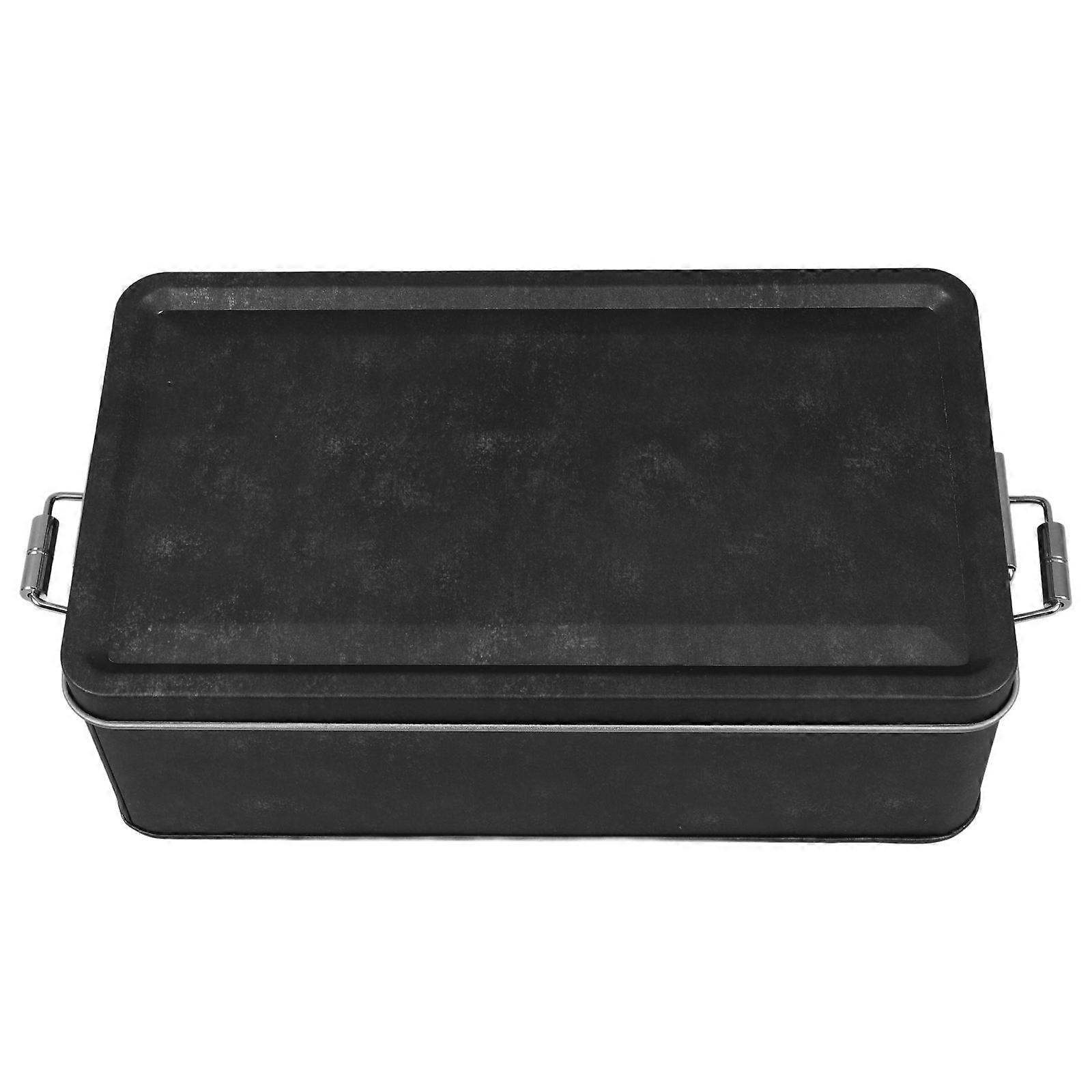 Tin Can Metal Storage Container for Kitchen Counter with Lid 4Pcs