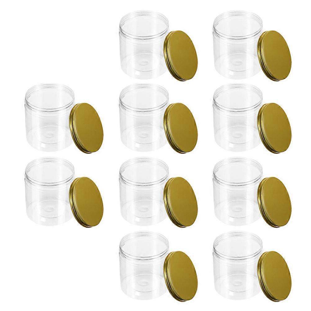 Transparent Plastic Jar Storage Bottle for Storage Use 10Pcs Wide Mouth