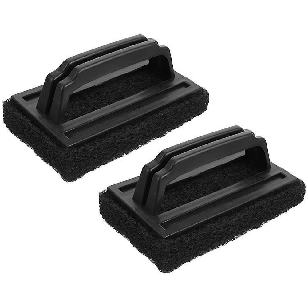 Grill Utensils 2Pcs Kitchen Countertop Clean Multi-Function Rack Cleaning Non-Slip Handle Durable Design Black