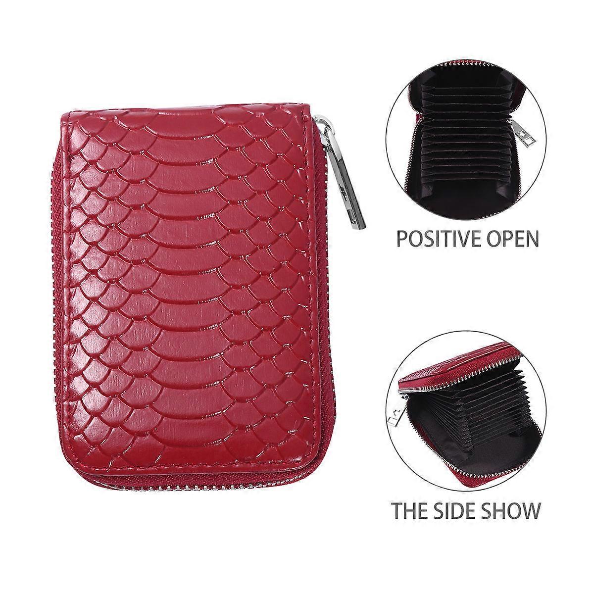 Bag Credit Holder for Storage Use 2Pcs Dark Red Minimalist Design