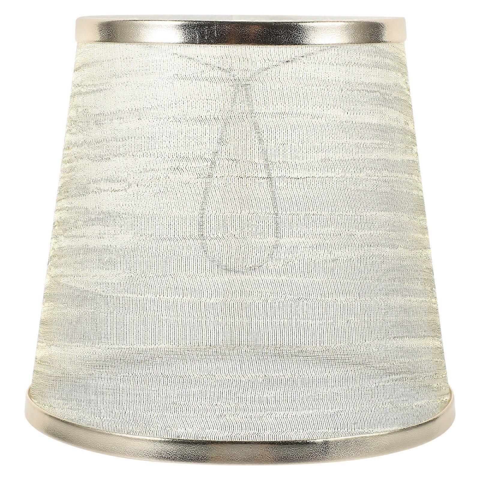 Clip on Small Lampshade Retro Style Lamp Shade Cloth Golden