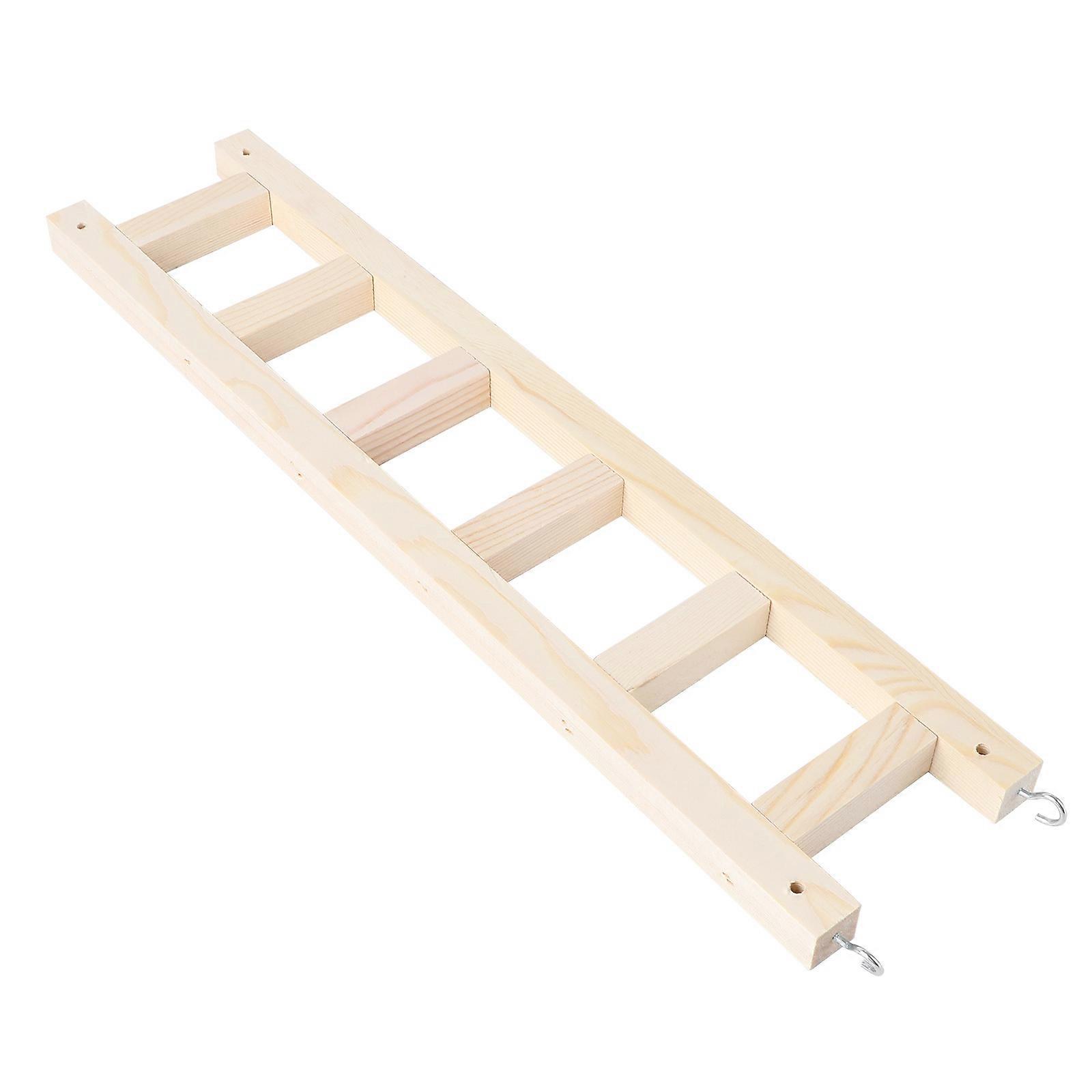 Ladder Parrot Toy 1Pcs Silver Wooden Toy for Pet Bird Use and Mood Stability