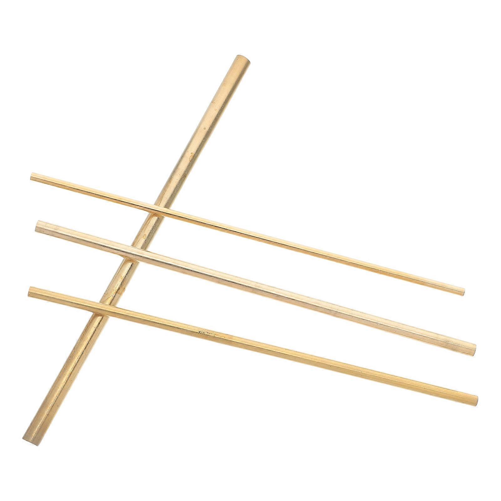 Durable Brass Rod 12Pcs Solid Round Rod for Laboratory Use Applications