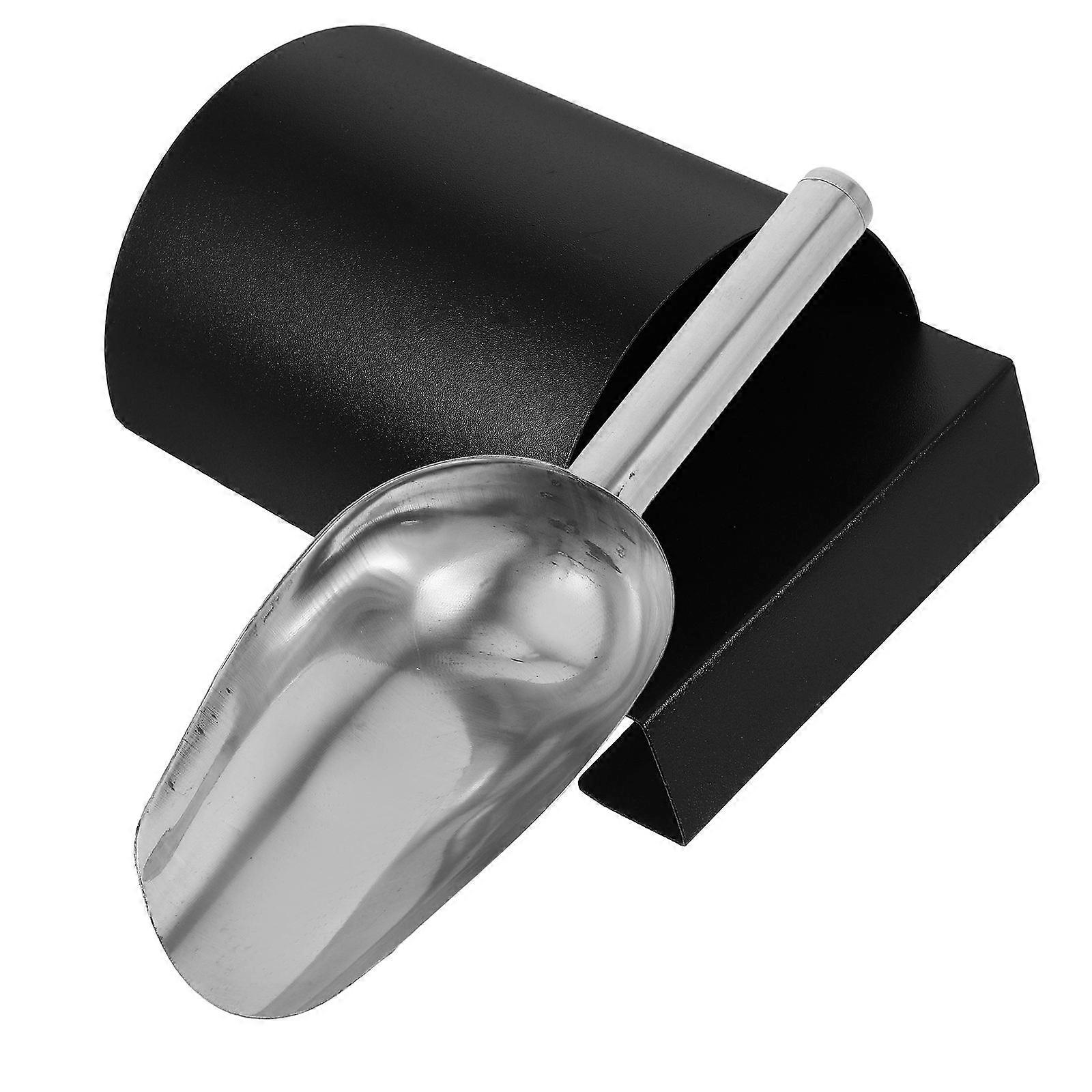 Ice Scoop Stainless Steel Utility Scoop with Holder 4Sets for Food Serving