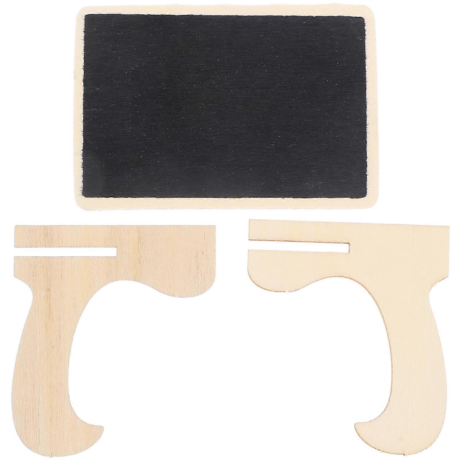 Blackboard Chalkboard Sign Wooden Desktop Message Board 2Pcs