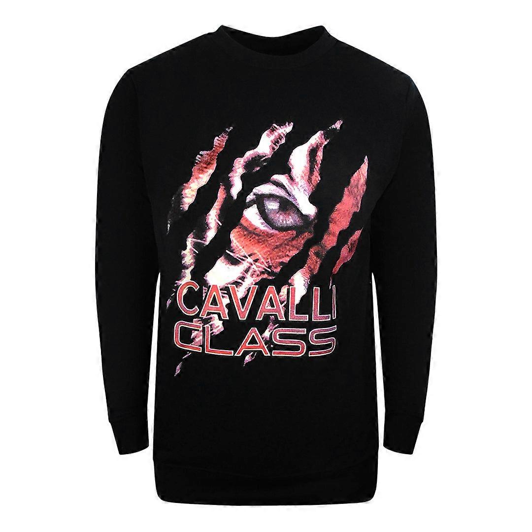 Cavalli Class 偷看老虎设计黑色卫衣