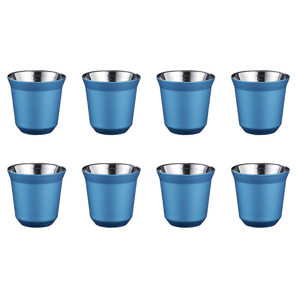 80Ml Double Wall Stainless Steel Espresso Cup Insulation,C