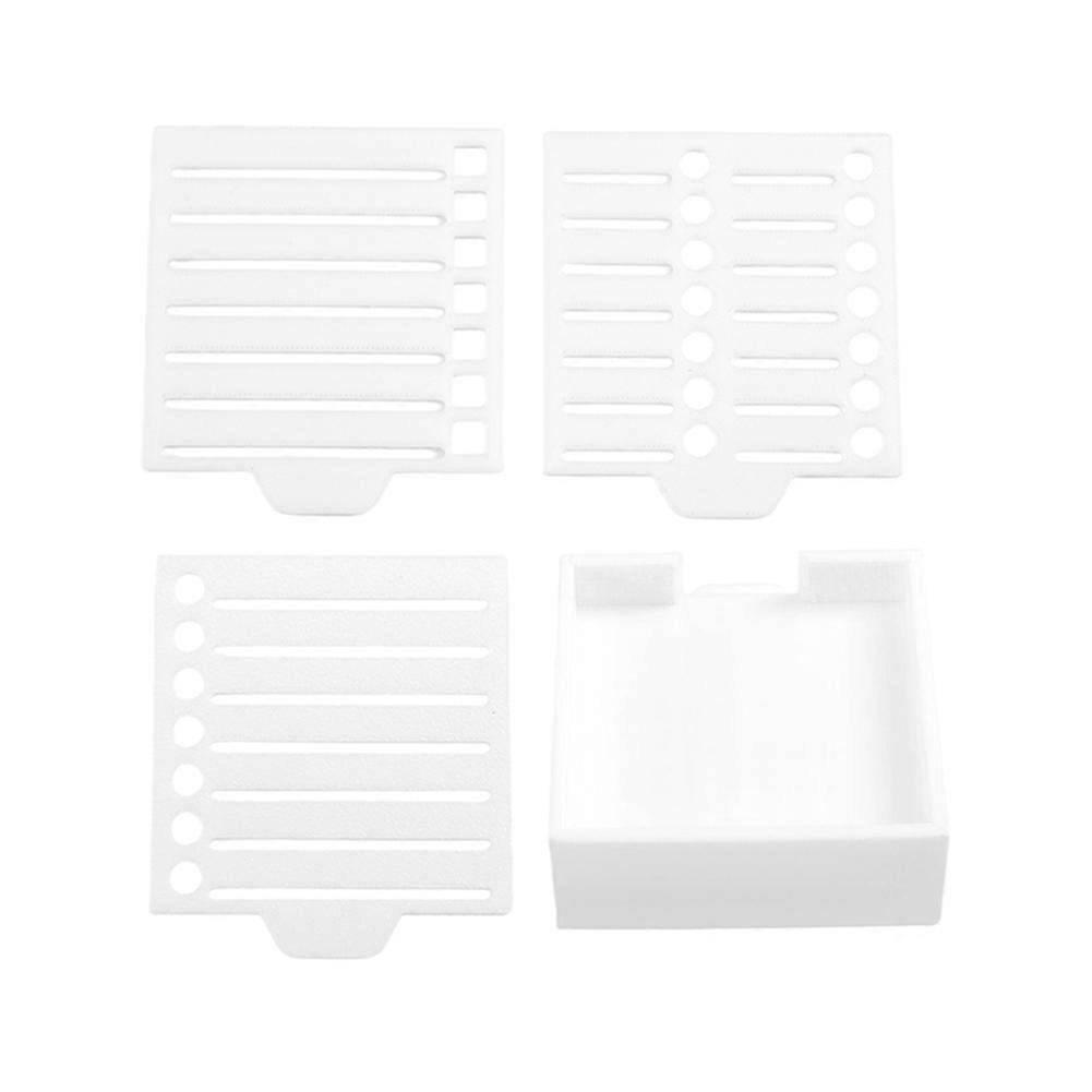 Sticky Note Stencil Compatible with Post Notes,3x3 Sticky Pads Base with 2 Stencils Included,Memo Pad Organizer White