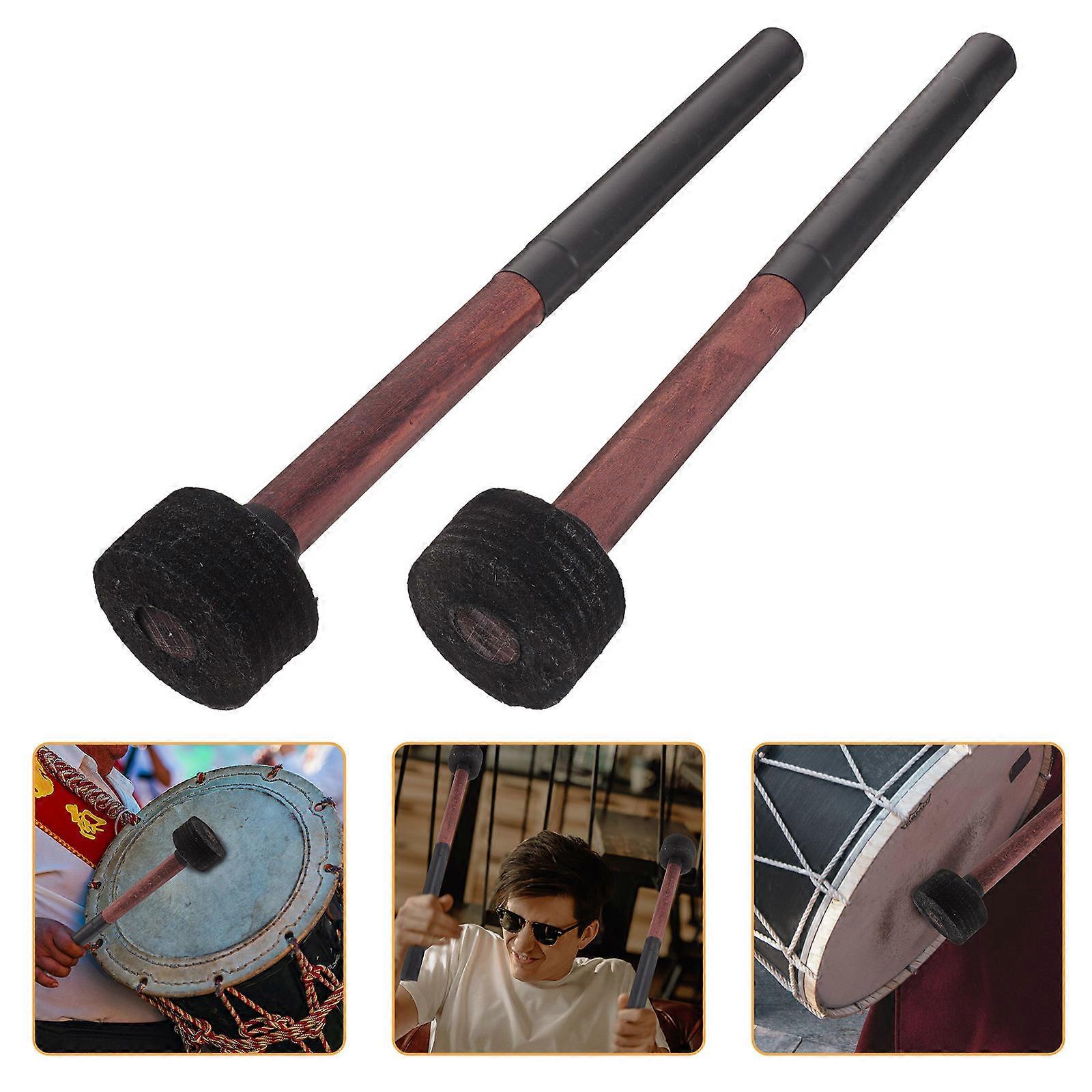 Drum Mallet 3 Pairs Tools Suitable For Beginners Marching Band 33x5 Cm Elegant Look