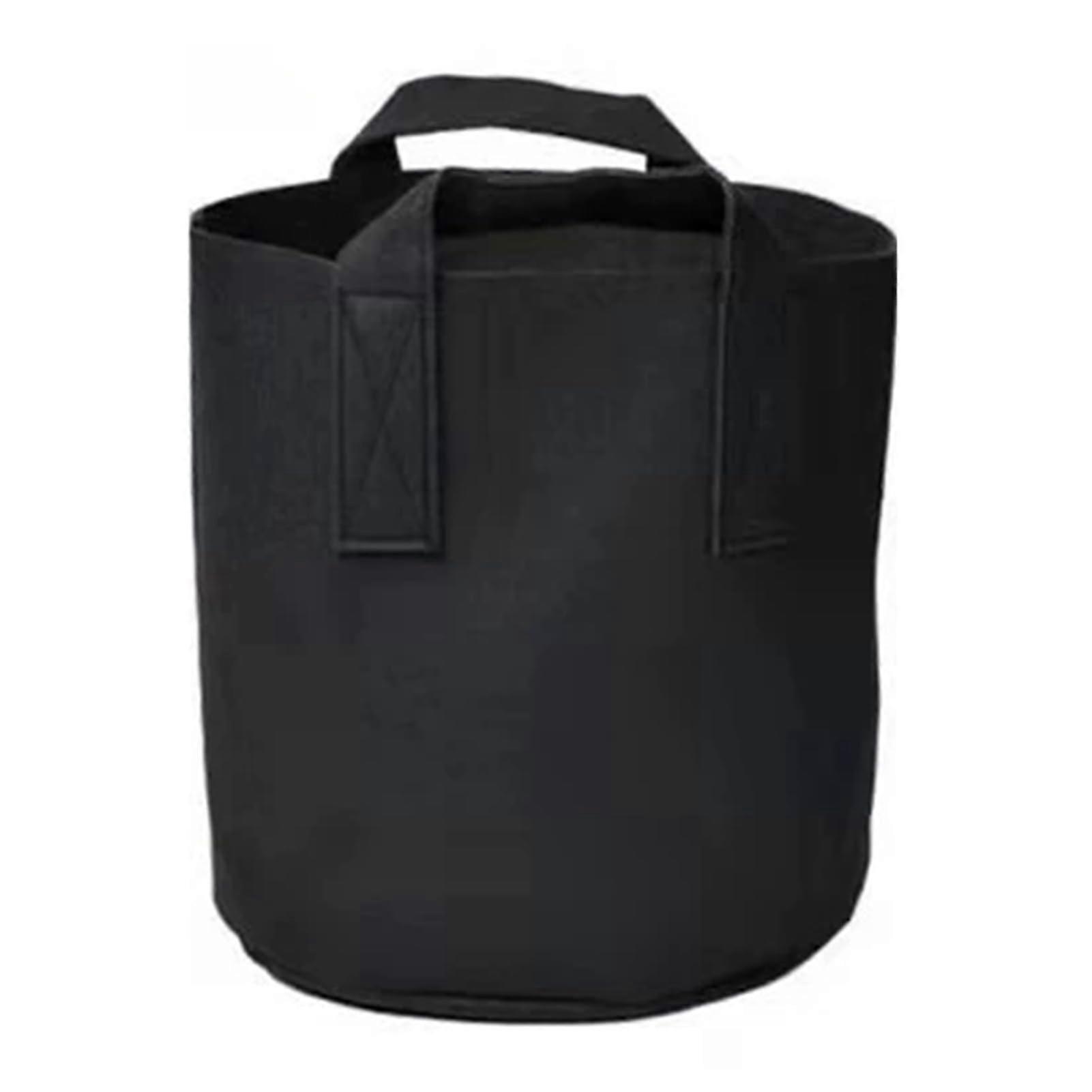 Vegetable Grow Bags Potato Grow Bag With Handles Breathable NonWoven Durable Fabric Planting Pots Black 2XL