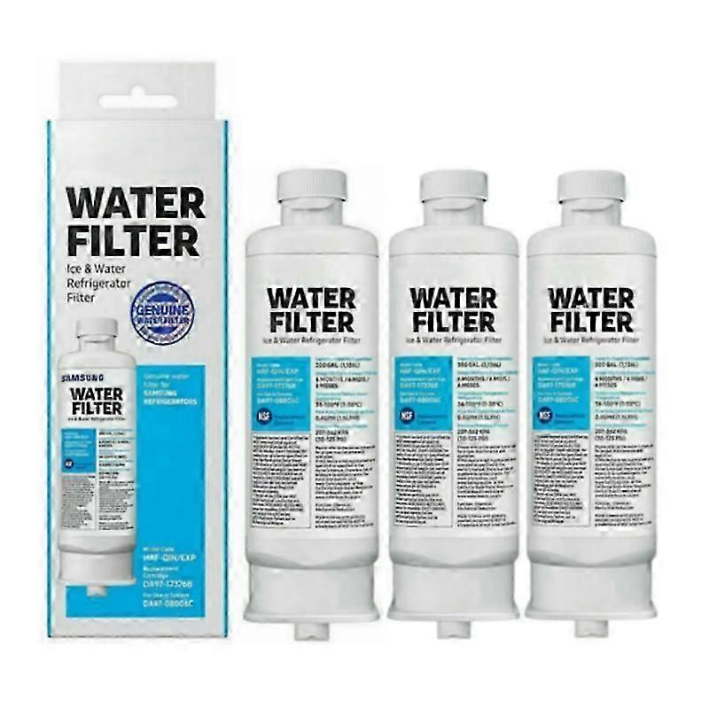 3pcs Refrigerator Water Filter for Samsung DA97-17376B, HAF-QIN / EXP HAF-QIN, DA97-08006C, RF23M8070SR,WS645A