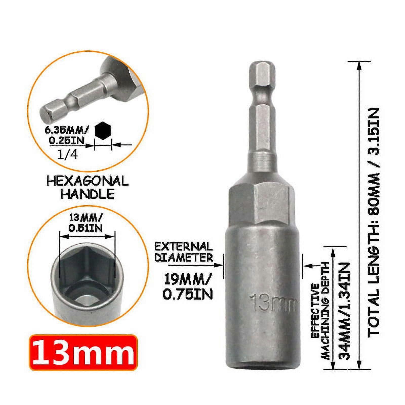 Drill Sleeve Wind Batch Sleeve Deepened Inner Hexagonal Screwdriver Batch Nut Wrench