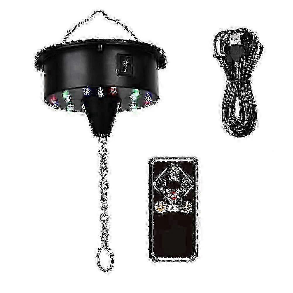 18 LED Rotating Disco Ball Motor with Remote for 12 16 20 24 Inch Mirror Ball - Not IncludedEdition731