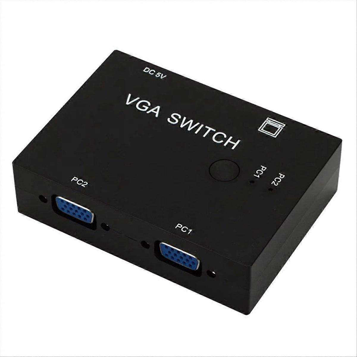 2 in 1 Out VGA Switch Video Converter 2 Port VGA Switcher VGA Cable KVM Switches for PC Monitor Proj