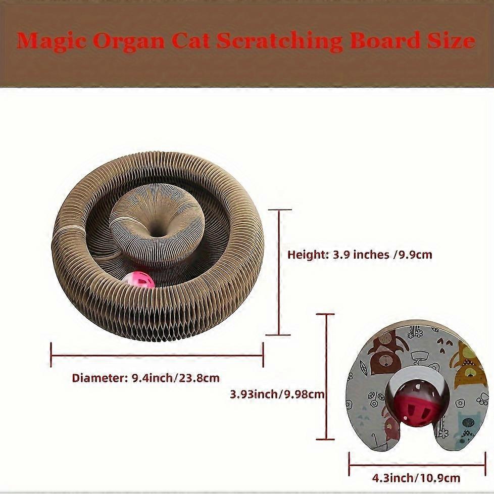 Ultimate indoor interactive mental and physical exercise cat toy, foldable cardboard scratching post