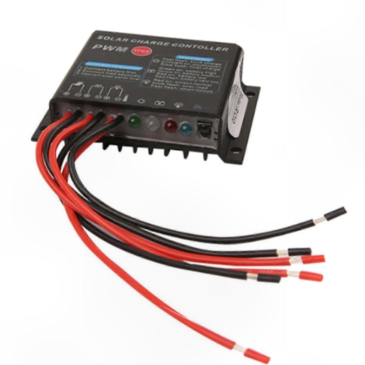 12V 24V 10A IP68 Waterproof Solar Charge Controller for Li-Ion & Lead Acid Battery with IR Remote Control