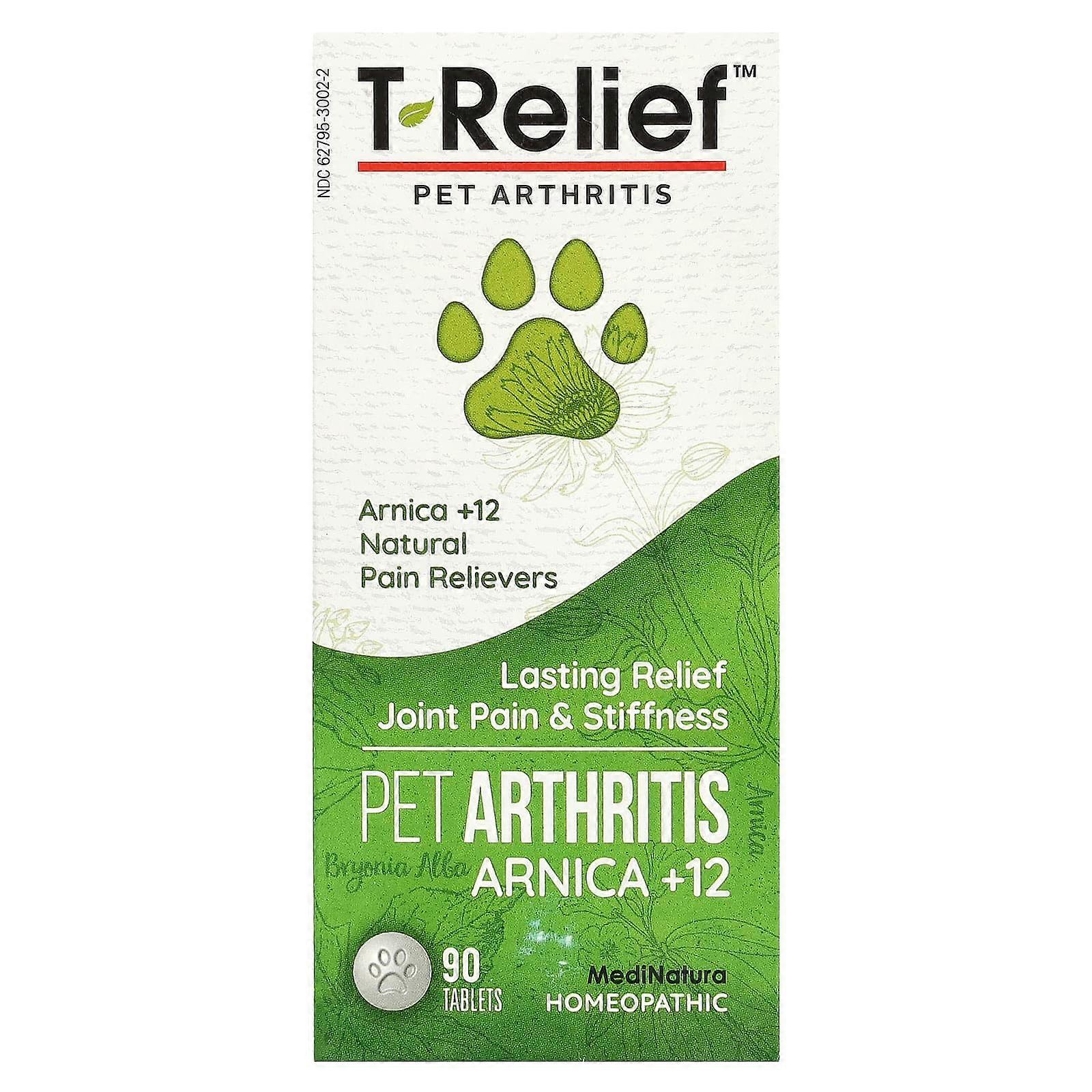 T-Relief, Pet Arthritis Arnica +12, 90 Tablets