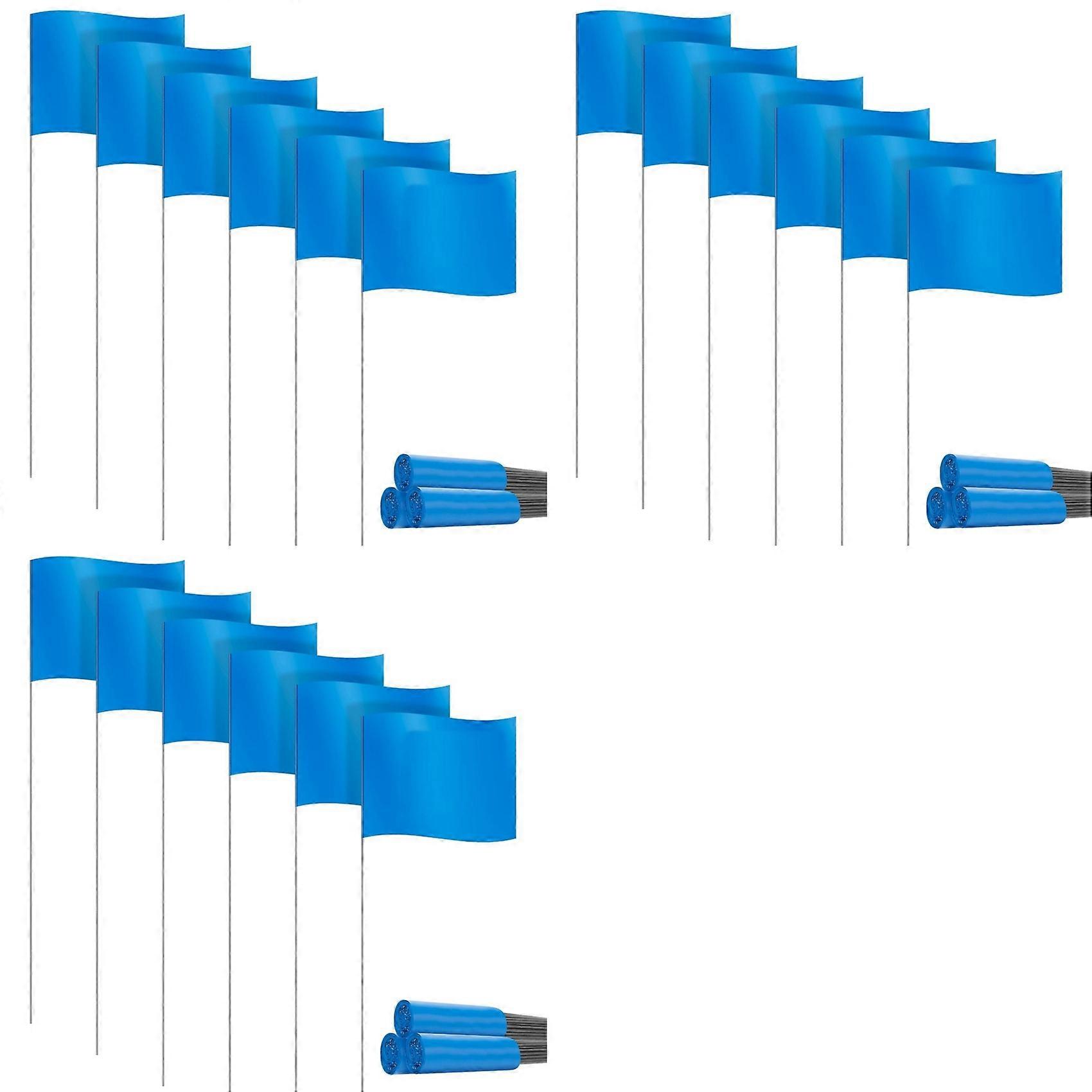 Marking Flags Marker Flags for Lawn 90 Pack, PVC Small Flags,Marking Flags Lawn Flags, Garden Flags,Survey Flags,Blue