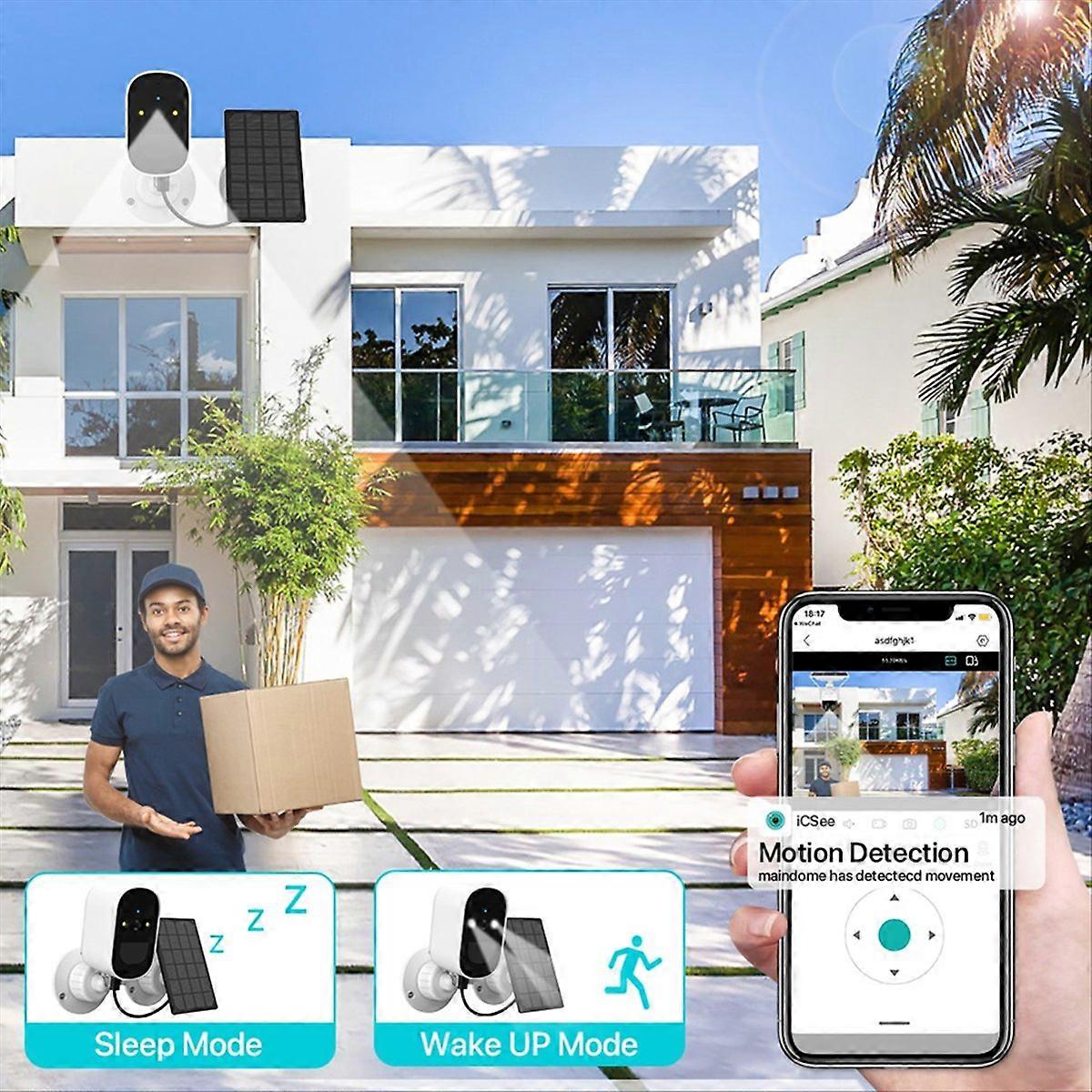 WiFi IP Camera Solar Panel Battery Powered Wireless Outdoor