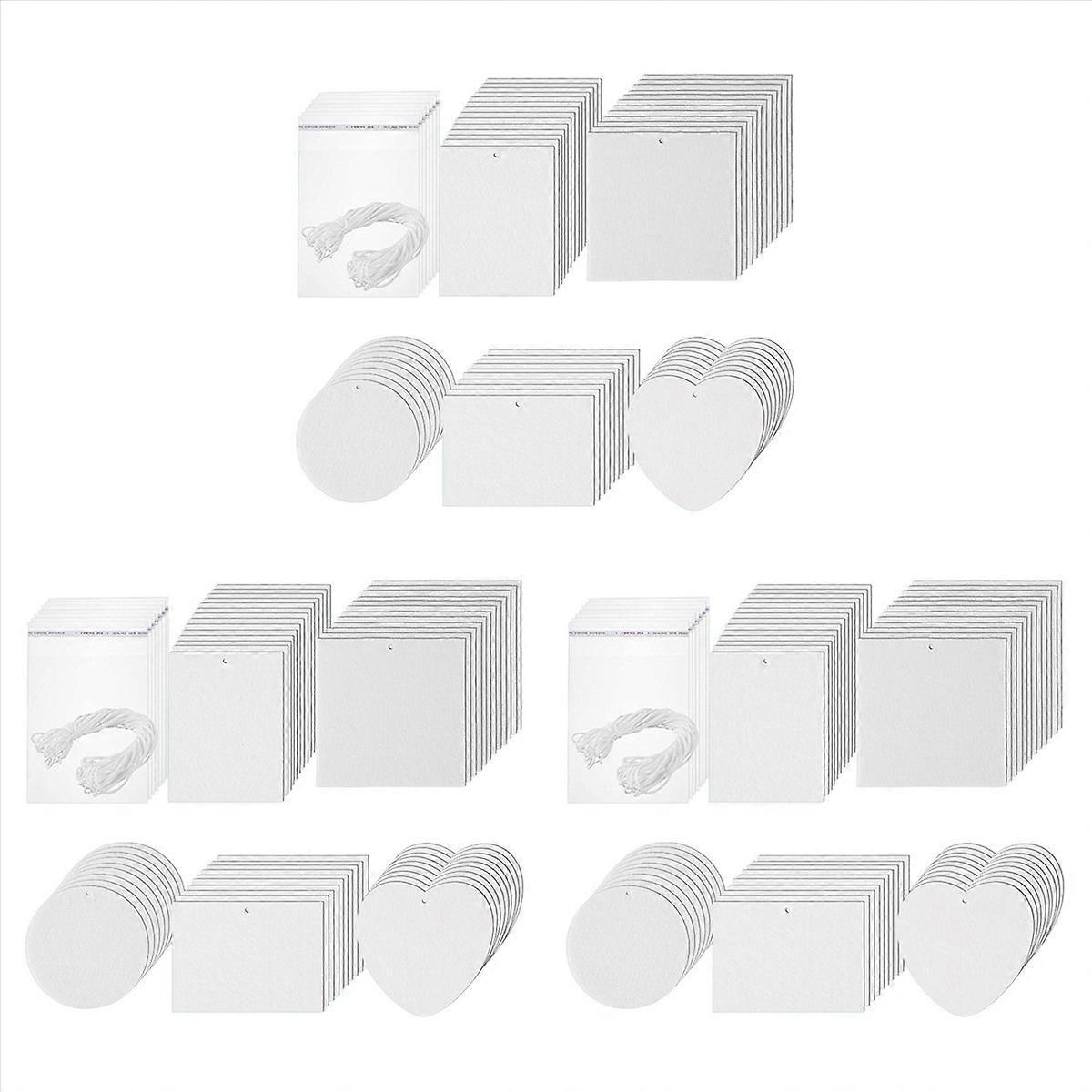 50PCS Sublimation Air Freshener Sheets with Rope for Car Decoration