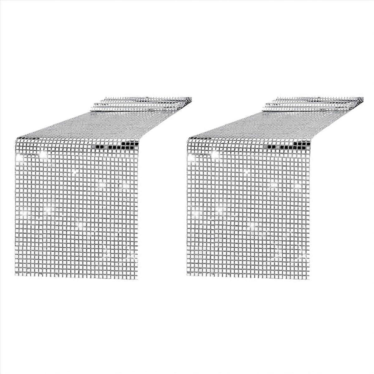 Disco Party Table Runner Mirror Silver for Disco Dance Party Wedding