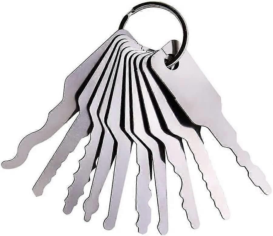 10pcs Blank Key Uncut Blade Key Embryo Chain Car Key Machine Motorcycle Uncut Key With Plastic Blank Keychains Blank Keys Blank Key Blank Keychains Fo