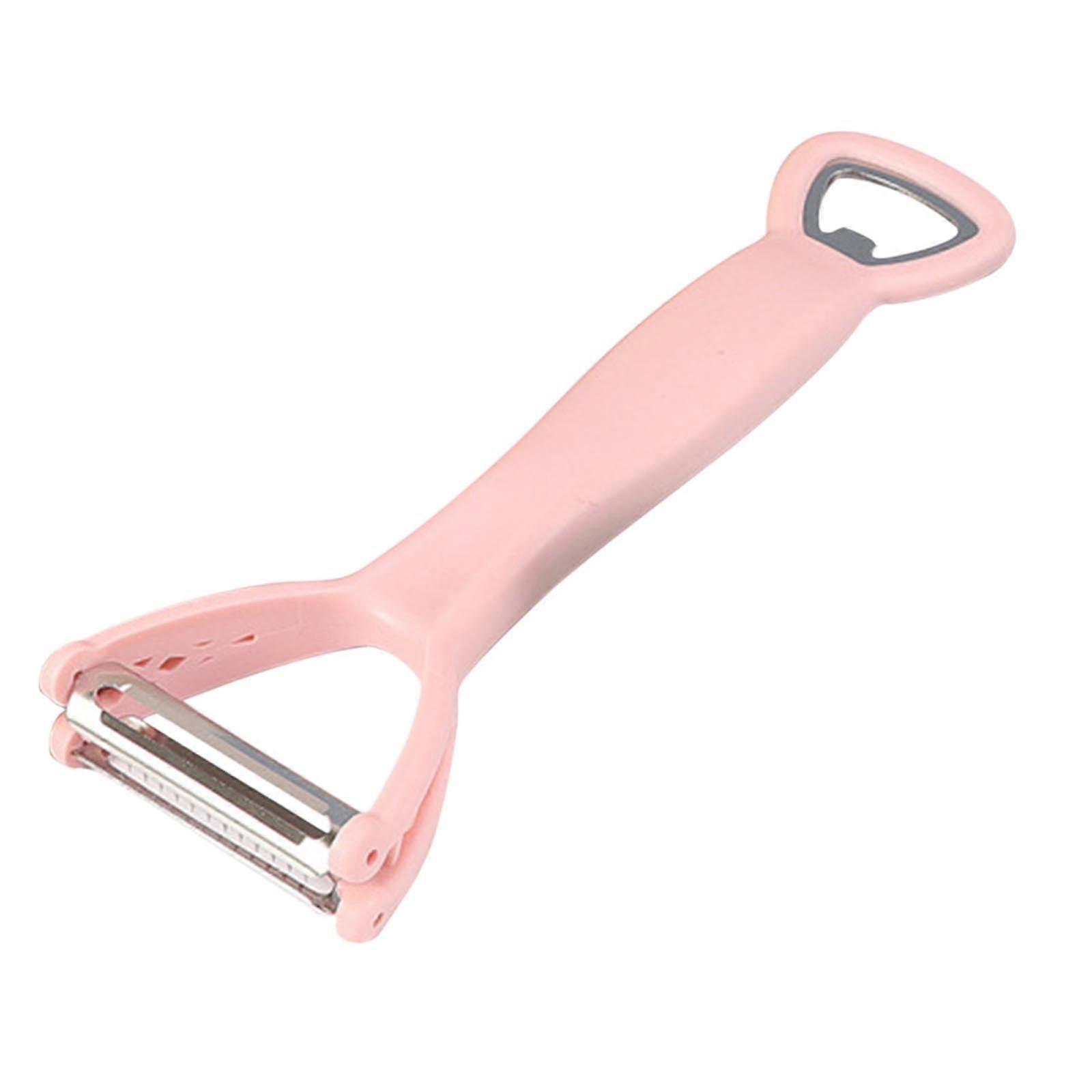 YOBOLK Multi Functional Kitchen Peeler with Bottle Opener, Double End Shredder & Jar Opener, Compatible with Household Fruit/Vegetable Tools