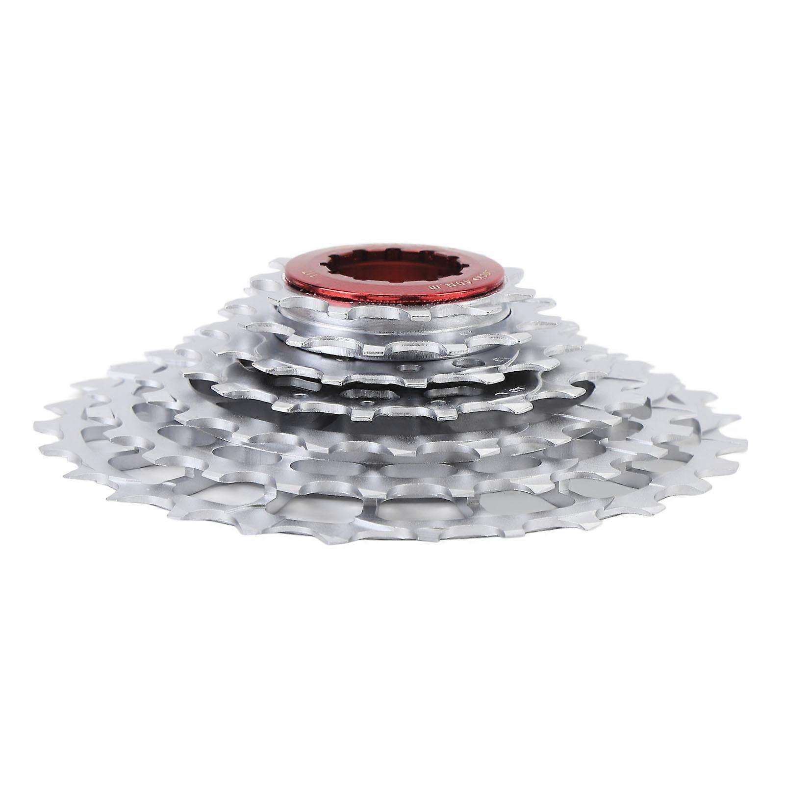 Cycle Cassette Flywheel Replacement High Accuracy Steel and Aluminum 7 Speed Cycle Freewheel Cassette Sprocket Silver 