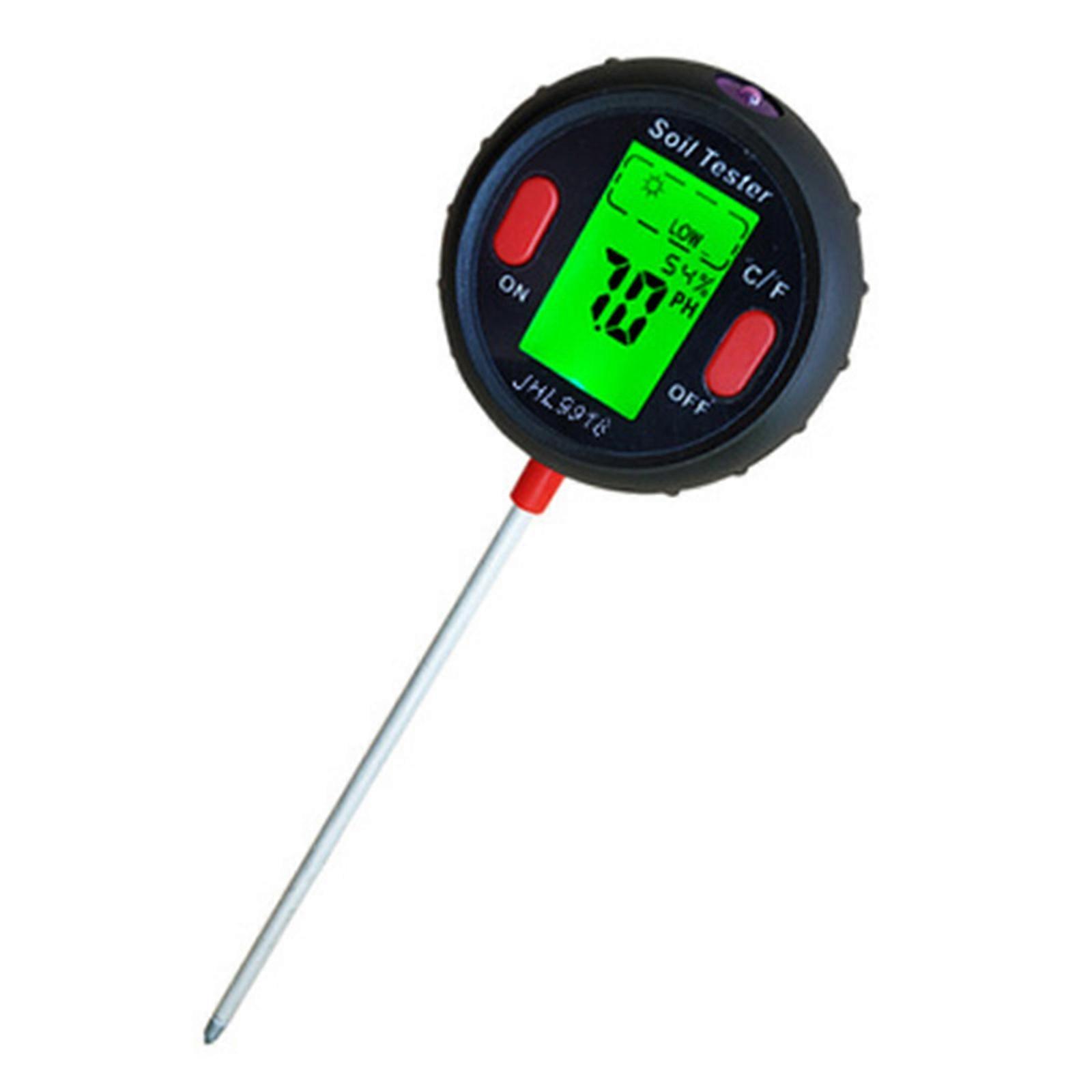 5 in 1 Soil Meter For Gardening Precise Measurement Of Moisture Acidity Temperature Light And Humidity Conditions Multicolor