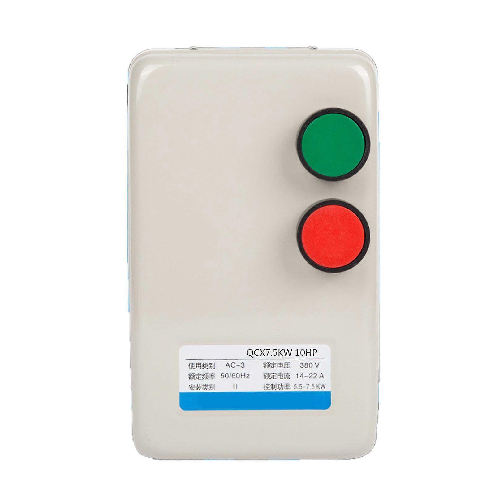 Portable Sturdy Magnetic Starter for Electric Motors 7.5KW 10HP 220V Single and Three Phase Enclosures for Protective Multicolor