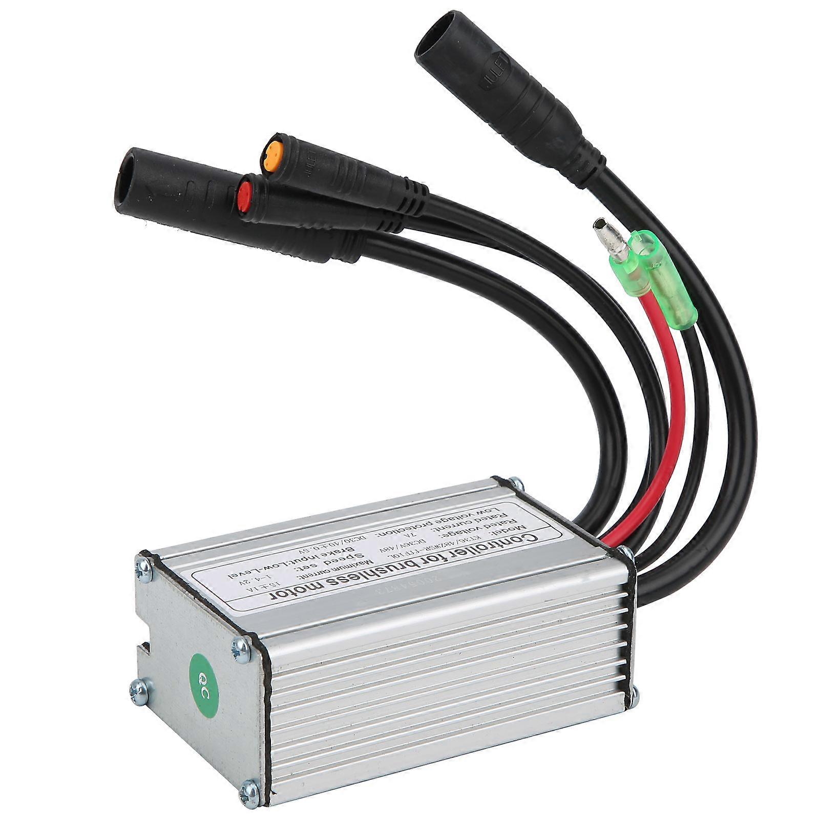 6 Tubes 36/48V KT‑15A Waterproof DC Motor Controller with Lamp Line for Electric Bicycle