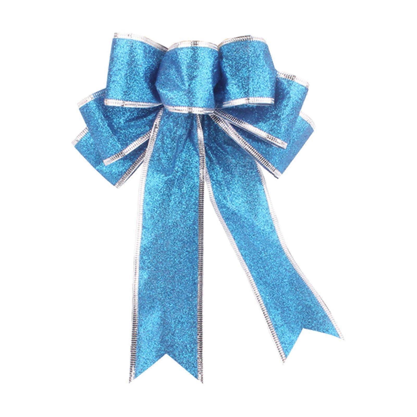 Poaug Picture Hooks Markdown Christmas Pendant, Multicolor Glitter Pink Bow, Compatible with Christmas Tree Decor, Blue1