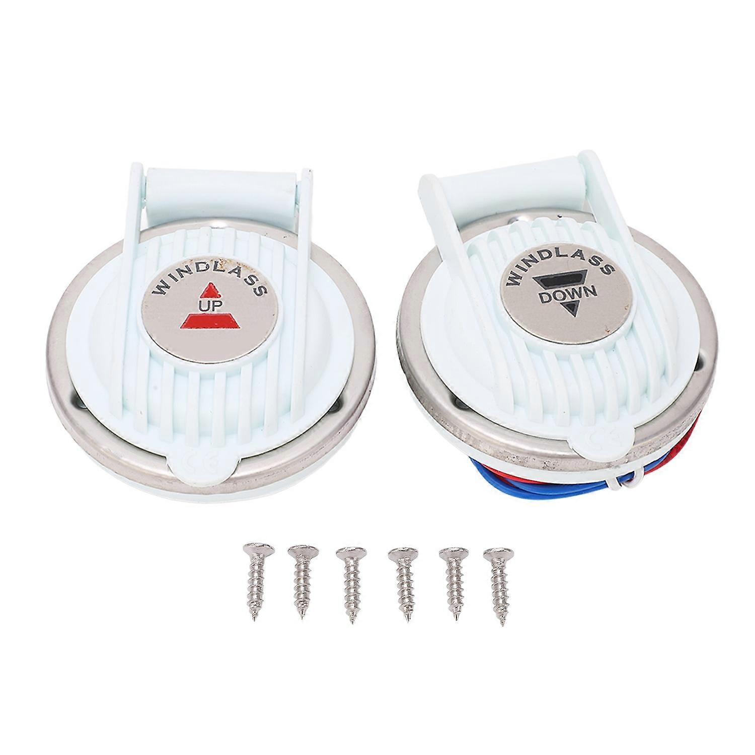2PCS Windlass Foot Switch Rust Proof Windlass Up and Down Foot Switches for Boat