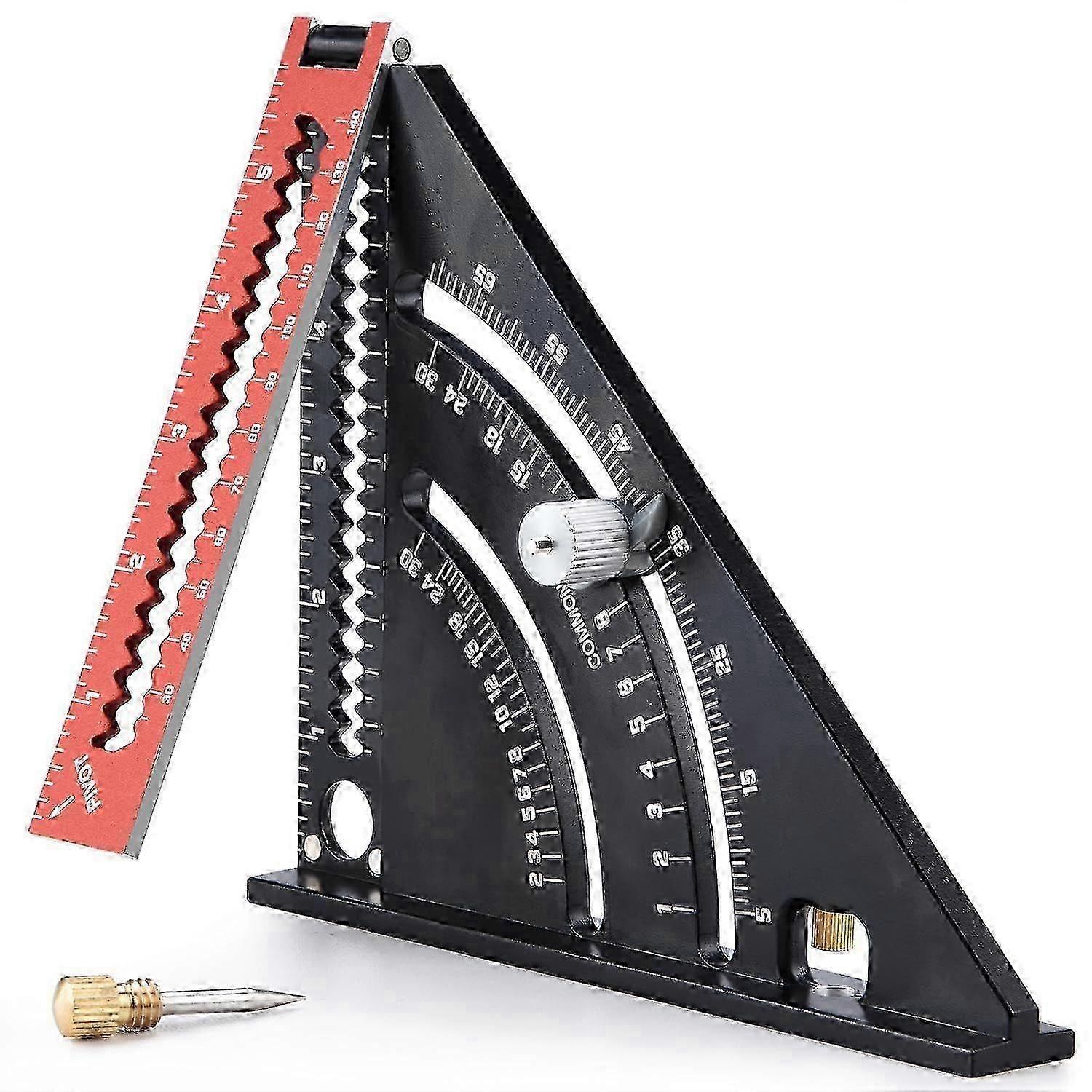 Folding Square Ruler,Multi-Angle Folding Square Ruler, Measurement Woodworking Layout Aluminum Alloy Tool