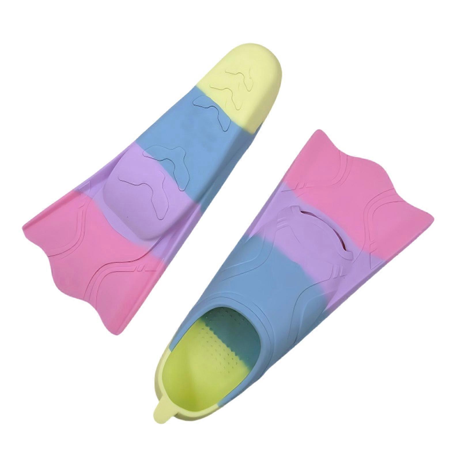 2pack Siliconi reglabili Înotătoare de înot Aripioare de înot rezistente la coroziune pentru diferite vârste S