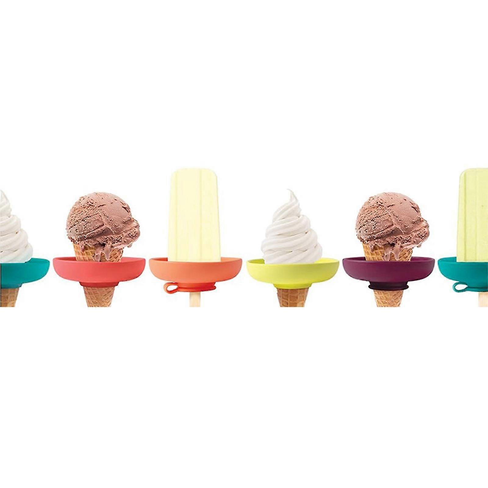 Drizzle Popsicle Holders for Kids - Frozen Popsicle and Ice Cream Holder for Summer Days and Birthday Popsicle Party