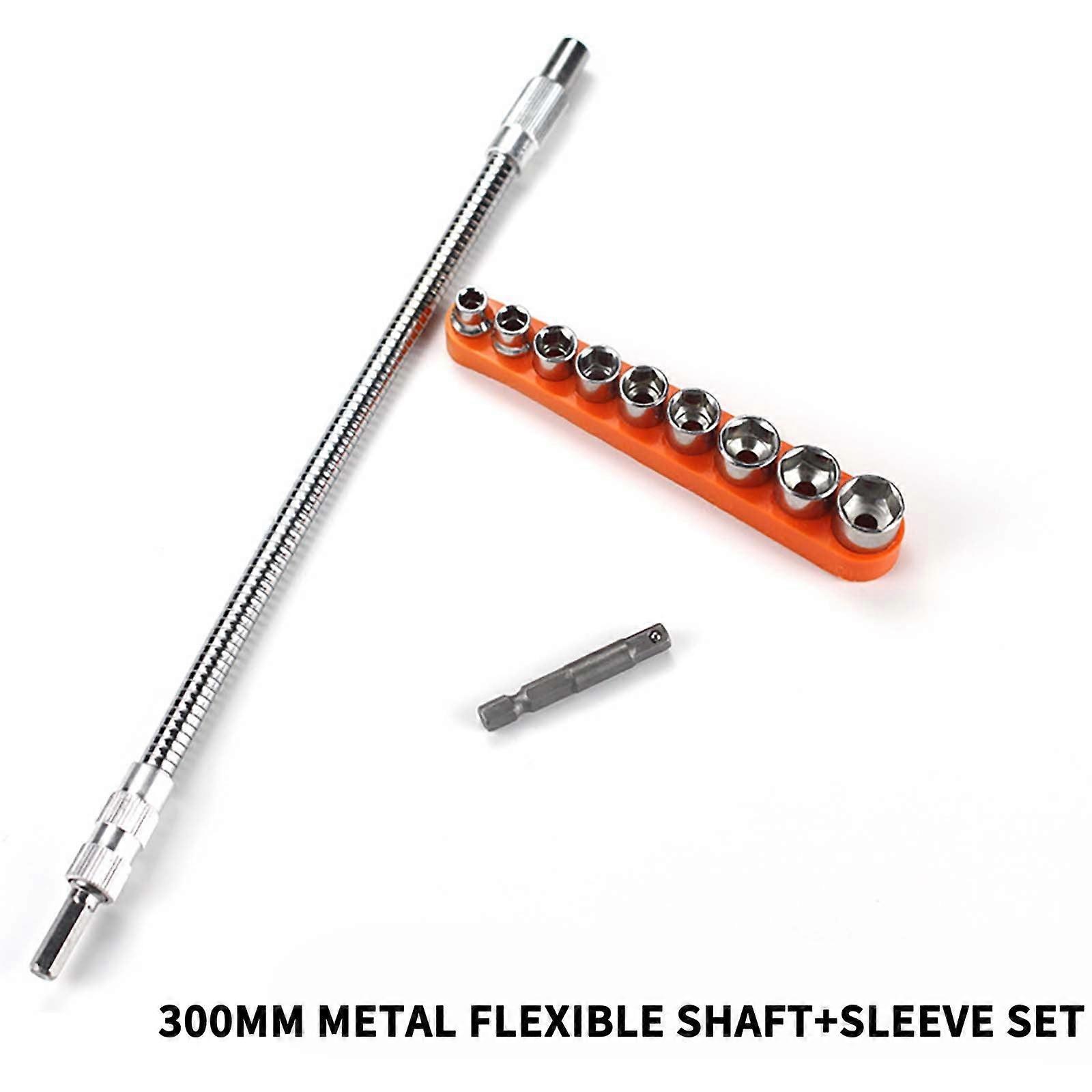 Hexagonal Shank Metal Bit Holder 360° Flexible Extension Kit, compatible with universal screwdrivers and drills for any angle